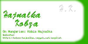 hajnalka kobza business card